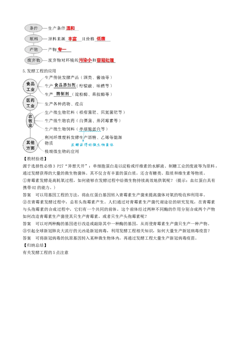 第38讲传统发酵技术和发酵工程的应用（讲义）（学生版）_新高考复习资料_2024年新高考复习资料_一轮复习资料_完2024年高考生物一轮复习讲练测(课件+讲义+练习)（新高考）_讲义+练习
