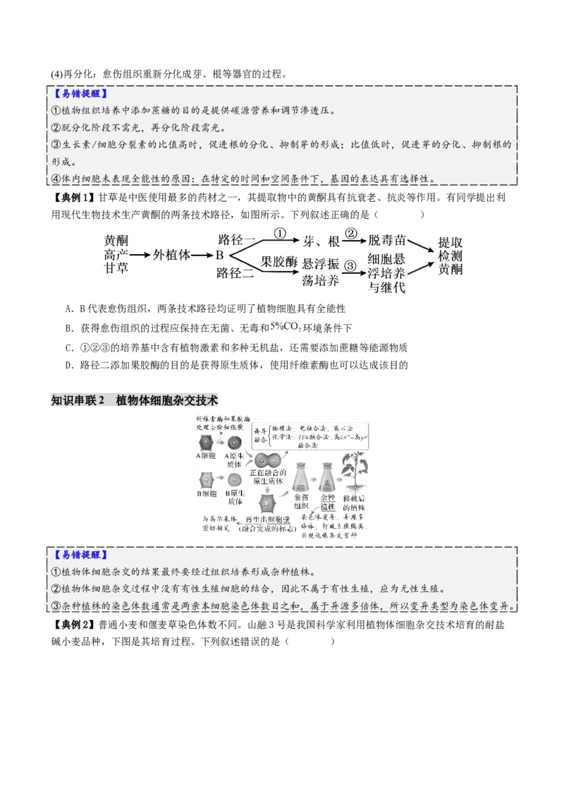 第17讲+细胞工程（讲义）（原卷版）_2025年新高考资料_二轮复习_01高考语文等多个文件_上好课2025年高考生物二轮复习讲练测（新高考通用）