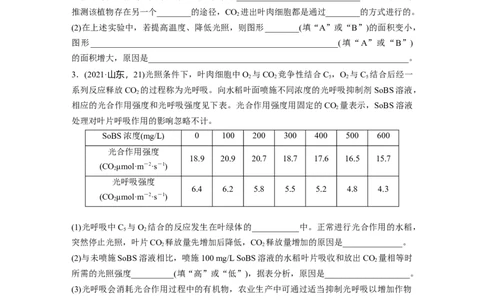 第3单元　解惑练2　光呼吸和光抑制_新高考复习资料_2024年新高考复习资料_一轮复习资料_完2024生物步步高大一轮复习（课件+讲义）_2024年高考生物一轮复习讲义（新人教版）