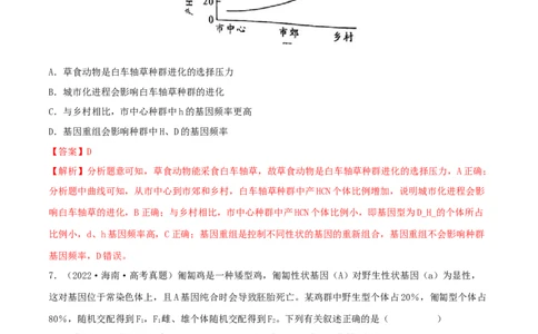 第21练生物的进化（解析版）_新高考复习资料_2023年新高考复习资料_一轮复习_2023年高考生物一轮复习小题多维练（新高考专用）