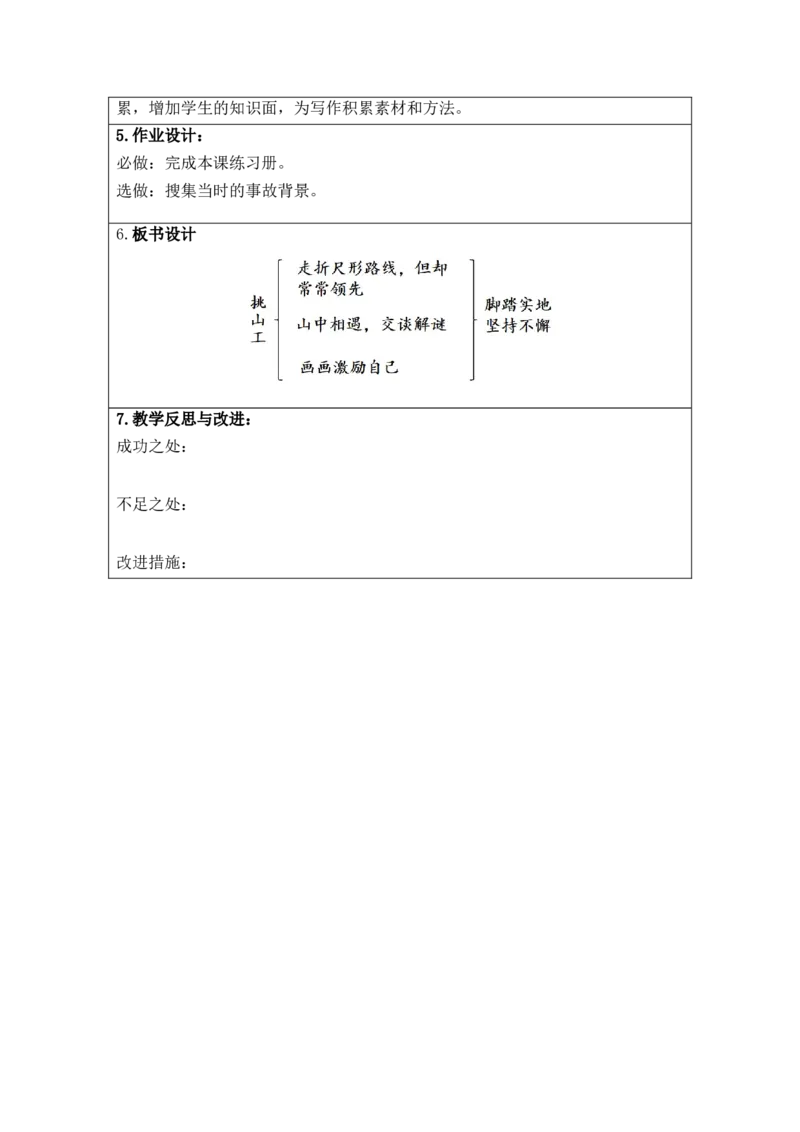 第7单元_部编人教版4年级下册语文_2025年春期分单元教案