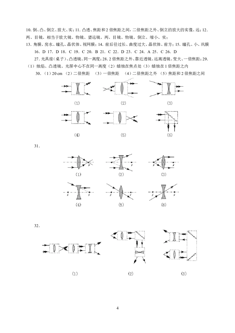 第五章透镜及其应用测试题及答案_初物_1初中物理