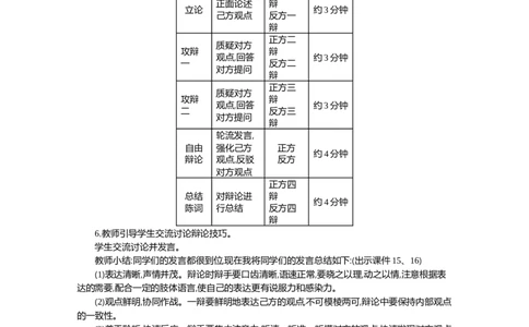 口语交际：辩论精华版教案_部编人教版6年级下册语文_（赠送）新版-2025年2月六年级下册语文资料(课件+教案)(赠送资料-不需要就不下载)_5.第五单元_口语交际：辩论_教案