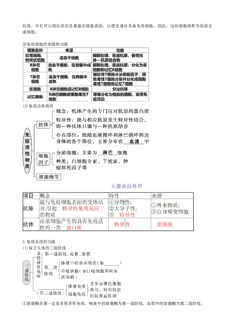 第29讲免疫调节（讲义）（学生版）_新高考复习资料_2024年新高考复习资料_一轮复习资料_完2024年高考生物一轮复习讲练测(课件+讲义+练习)（新高考）_讲义+练习