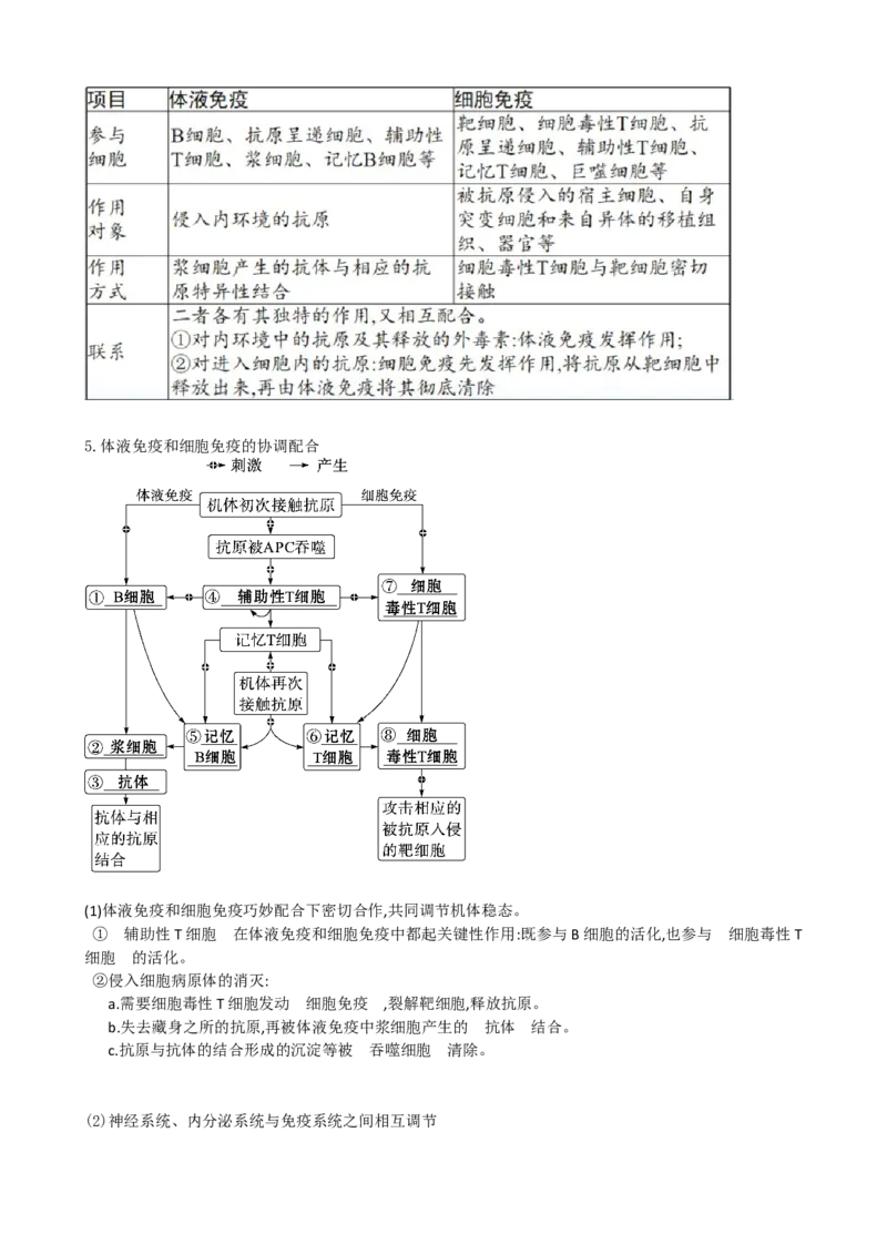 第29讲免疫调节（讲义）（学生版）_新高考复习资料_2024年新高考复习资料_一轮复习资料_完2024年高考生物一轮复习讲练测(课件+讲义+练习)（新高考）_讲义+练习