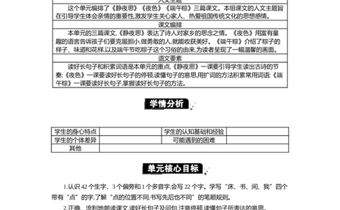 第四单元单元分析_部编人教版1年级下册语文_（赠送）新版-2025年2月一年级下册语文资料(课件+教案)(赠送资料-不需要就不下载)_4.第四单元
