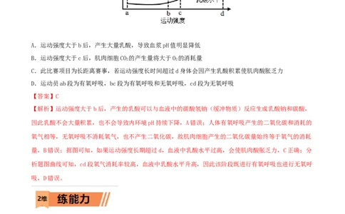 第22练人体内环境稳态及实例（解析版）_新高考复习资料_2023年新高考复习资料_一轮复习_2023年高考生物一轮复习小题多维练（新高考专用）