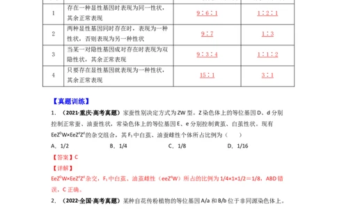 第2讲孟德尔的豌豆杂交实验（二）-精准备考备战2023年高考生物一轮复习精品讲义（生物学必修2）（解析版）_通用版（老高考）复习资料_2023年复习资料_一轮复习