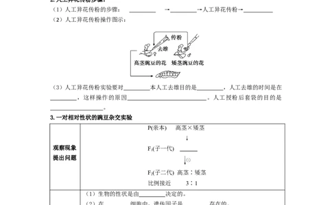 第1讲孟德尔的豌豆杂交实验（一）-精准备考备战2023年高考生物一轮复习精品讲义（生物学必修2）（原卷版）_通用版（老高考）复习资料_2023年复习资料_一轮复习