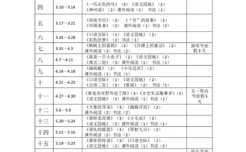 语文二年级下册教学进度表_部编人教版2年级下册语文_（赠送）新版-2025年2月二年级下册语文资料(课件+教案)(赠送资料-不需要就不下载)_教学进度表与教材分析