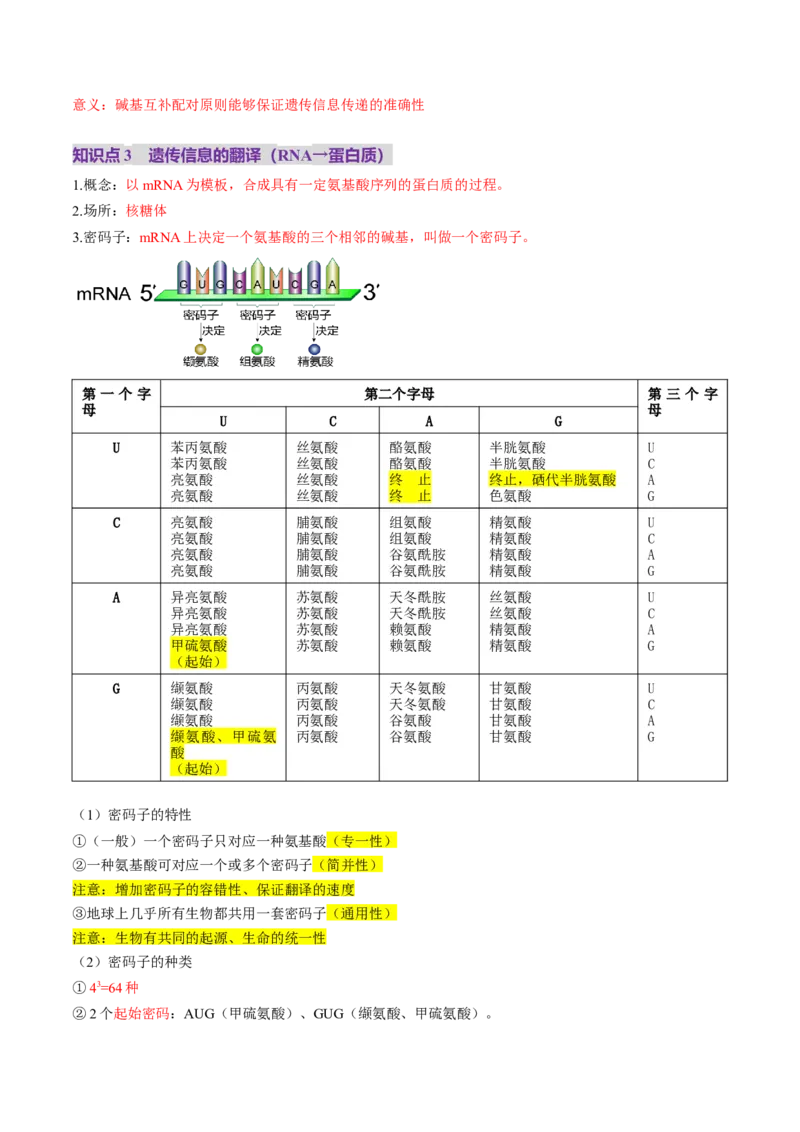 第21讲基因的表达、基因与性状的关系（讲义）（解析版）_2025年新高考资料_一轮复习_2025年高考生物一轮复习讲练测（新教材新高考）