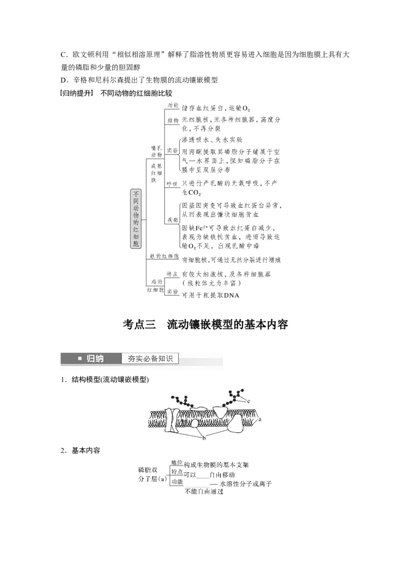 第2单元　第1课时　细胞膜的结构和功能_新高考复习资料_2024年新高考复习资料_一轮复习资料_完2024生物步步高大一轮复习（课件+讲义）_2024年高考生物一轮复习讲义（新人教版）