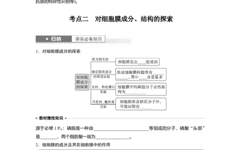 第2单元　第1课时　细胞膜的结构和功能_新高考复习资料_2024年新高考复习资料_一轮复习资料_完2024生物步步高大一轮复习（课件+讲义）_2024年高考生物一轮复习讲义（新人教版）