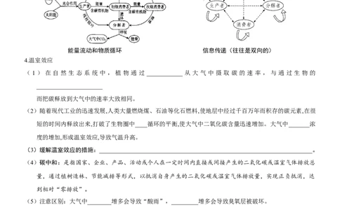 第47讲生态系统的物质循环和信息传递（知识清单）_新高考复习资料_2025年新高考资料_备战2025年高考生物一轮复习课件+知识清单