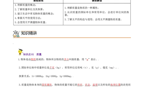第23课质量（教师版）_初物_人教版初中物理初二三同步讲义习题练习八九年级电子资料word素材_20250116_181533_A017&mdash;&mdash;人教版初中物理初二三教案讲义专项练习八九年级电子版word资料