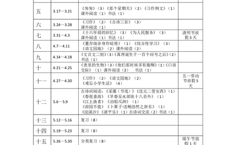 语文六年级下册教学进度表_部编人教版6年级下册语文_（赠送）新版-2025年2月六年级下册语文资料(课件+教案)(赠送资料-不需要就不下载)_教学进度表与教材分析