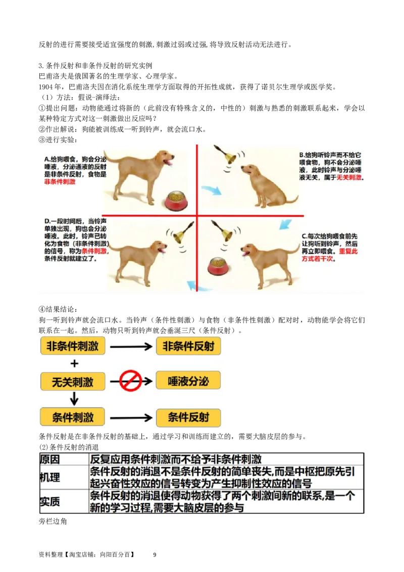 第26.1讲神经调节的结构基础、基本方式、分级调节、高级功能（讲义）（教师版）_新高考复习资料_2024年新高考复习资料_一轮复习资料_讲义+练习