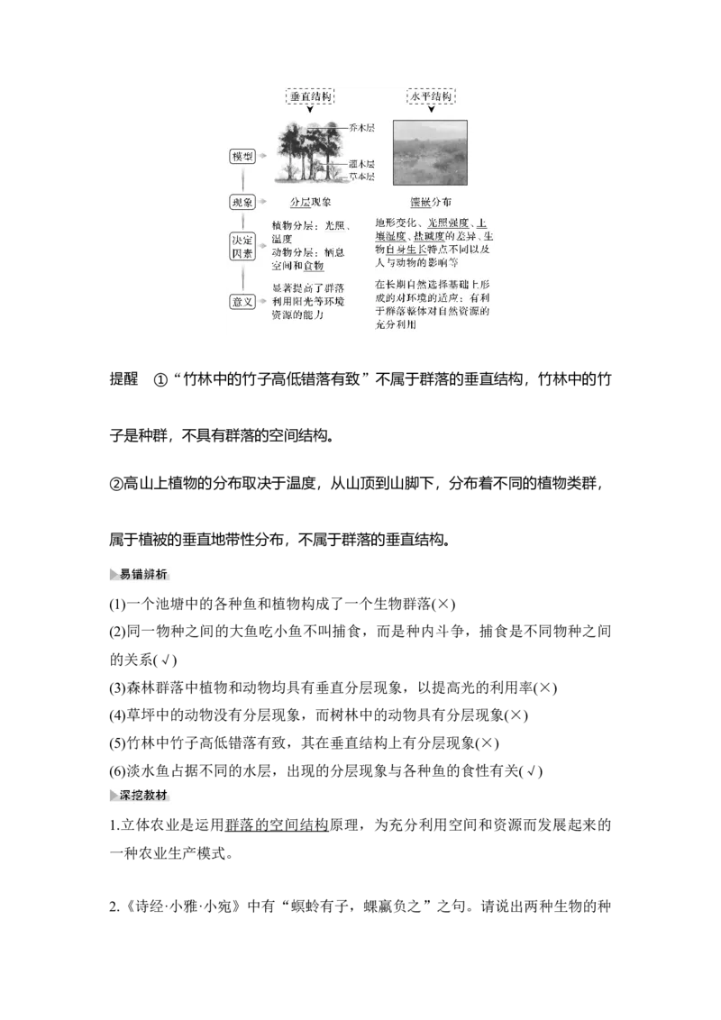 第28讲群落的结构与演替_通用版（老高考）复习资料_2023年复习资料_一轮复习_2023年高考生物一轮复习讲义+课件（全国版）_2023年高考生物一轮复习讲义（全国版）_赠补充习题