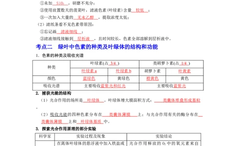 第16讲光合作用与能量转化-精准备考备战2023年高考生物一轮复习精品讲义（生物学必修1）（原卷版）_通用版（老高考）复习资料_2023年复习资料_一轮复习