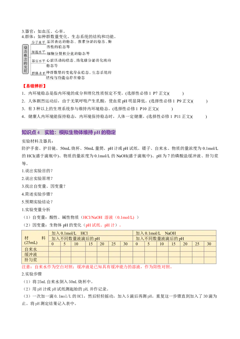 第24讲内环境与稳态（讲义）（原卷版）_2025年新高考资料_一轮复习_2025年高考生物一轮复习讲练测（新教材新高考）