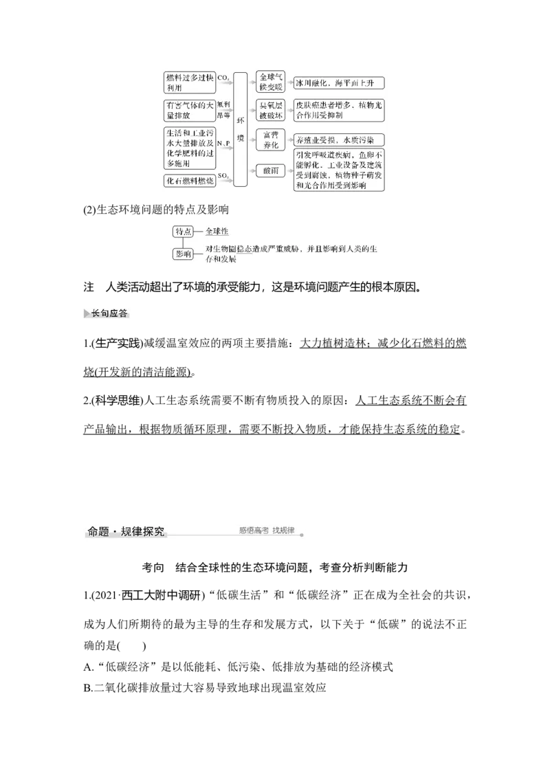第30讲生态系统的稳定性和生态环境的保护_通用版（老高考）复习资料_2023年复习资料_一轮复习_2023年高考生物一轮复习讲义+课件（全国版）_2023年高考生物一轮复习讲义（全国版）