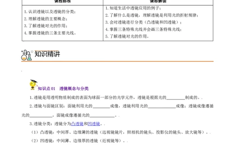 第18课透镜（学生版）_初物_人教版初中物理初二三同步讲义习题练习八九年级电子资料word素材_20250116_181533_A017&mdash;&mdash;人教版初中物理初二三教案讲义专项练习八九年级电子版word资料