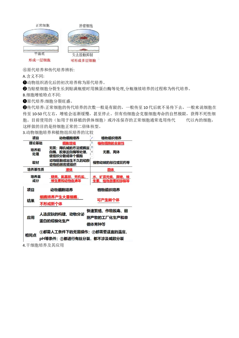 第41讲动物细胞工程（讲义）（学生版）_新高考复习资料_2024年新高考复习资料_一轮复习资料_完2024年高考生物一轮复习讲练测(课件+讲义+练习)（新高考）_讲义+练习