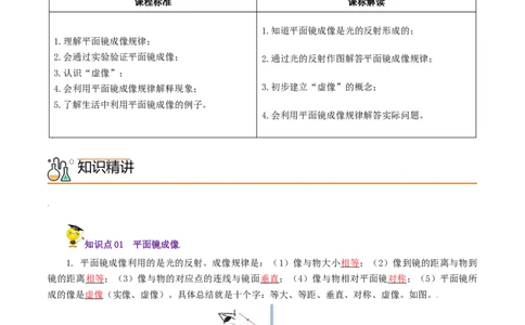 第15课平面镜成像（教师版）_初物_人教版初中物理初二三同步讲义习题练习八九年级电子资料word素材_20250116_181533_A017&mdash;&mdash;人教版初中物理初二三教案讲义专项练习八九年级电子版word资料