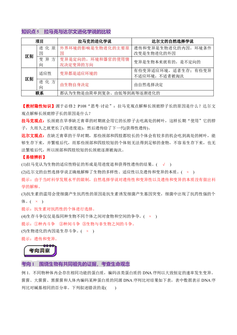 第23讲生物的进化（讲义）（解析版）_2025年新高考资料_一轮复习_2025年高考生物一轮复习讲练测（新教材新高考）