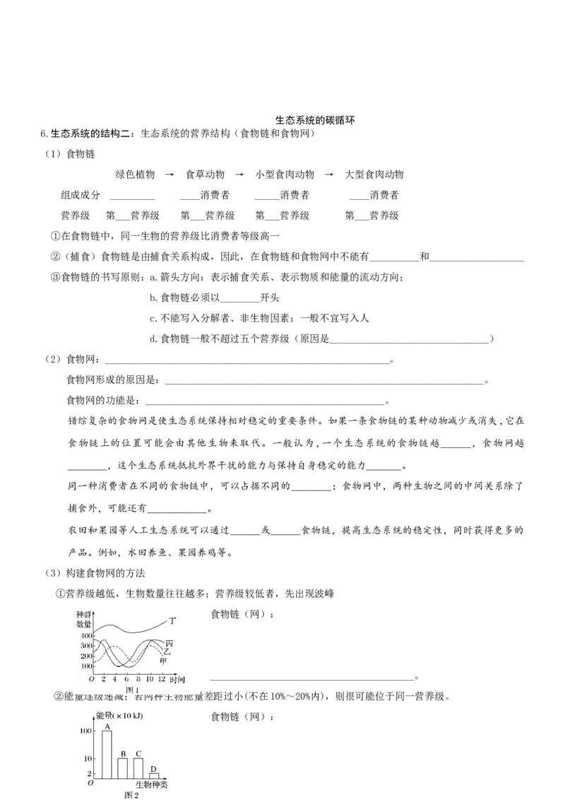 第45讲生态系统的结构及其稳定性（知识清单）_新高考复习资料_2025年新高考资料_备战2025年高考生物一轮复习课件+知识清单