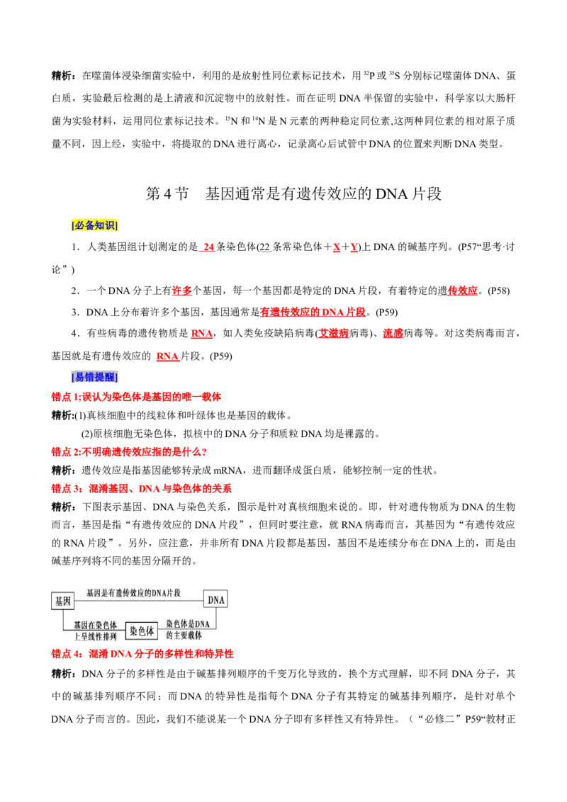 第3章基因的本质（背诵版）_2025年新高考资料_专项复习_晨读晚默备战2025年高考生物必背知识清单_第3章基因的本质-晨读晚默备战2025年高考生物必背知识清单