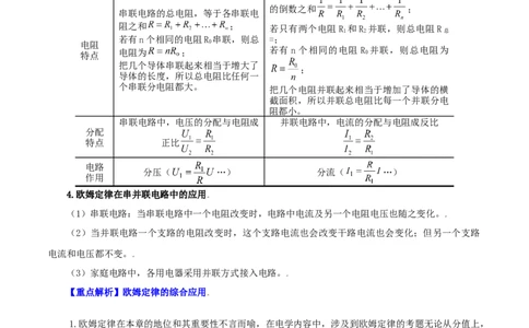 第19课欧姆定律在串、并联电路中的应用（学生版）_初物_人教版初中物理初二三同步讲义习题练习八九年级电子资料word素材_20250116_181533_最新人教版初中物理初三全册