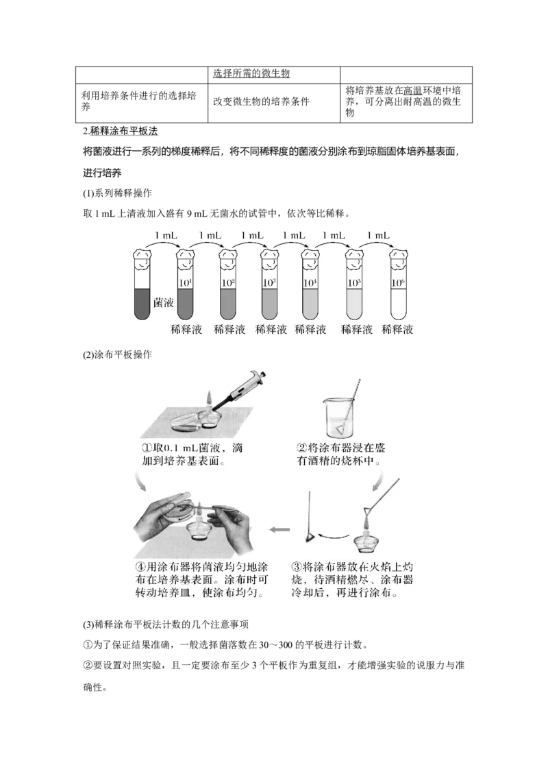 第31讲　微生物的培养技术及应用_新高考复习资料_2023年新高考复习资料_一轮复习_2023年新高考大一轮复习讲义_2023年高考生物一轮复习讲义（新人教新高考）_赠补充习题