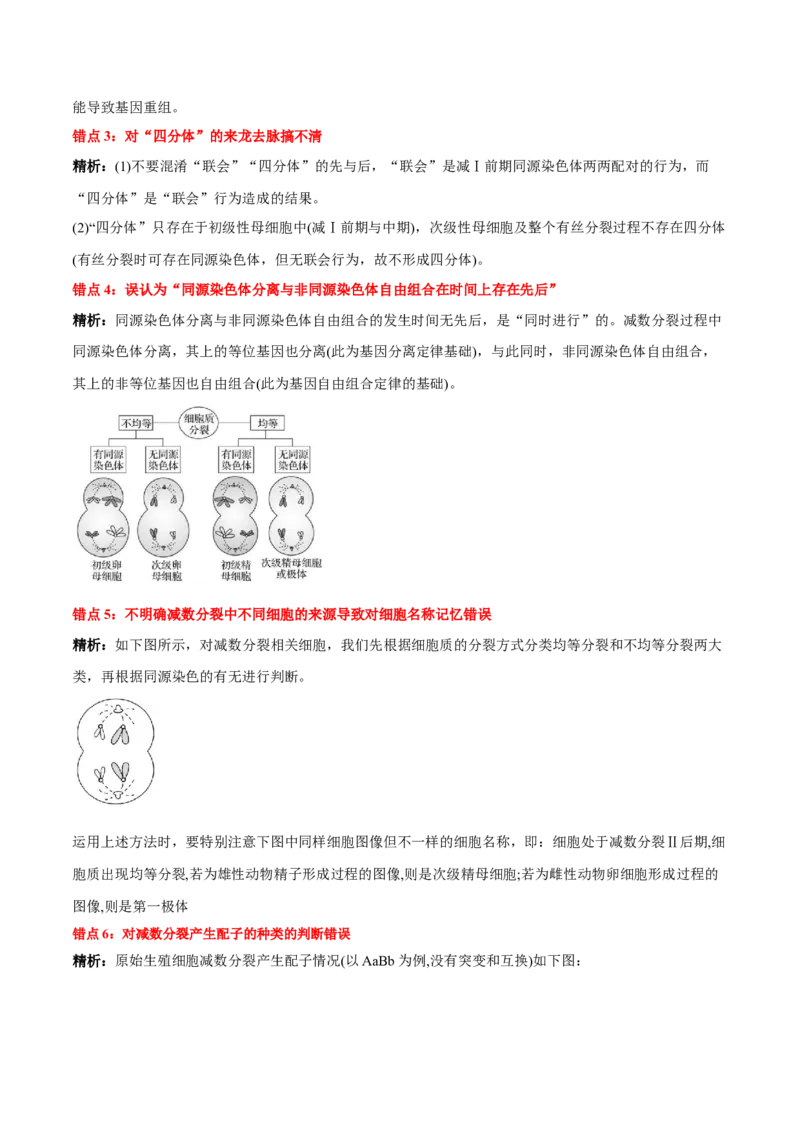 第2章基因和染色体的关系（背诵版）_2025年新高考资料_专项复习_晨读晚默备战2025年高考生物必背知识清单_第2章基因和染色体的关系-晨读晚默备战2025年高考生物必背知识清单