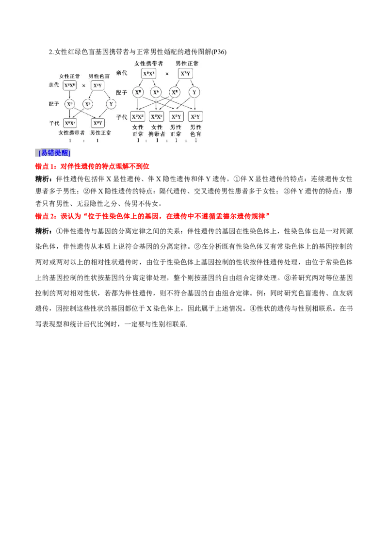 第2章基因和染色体的关系（背诵版）_2025年新高考资料_专项复习_晨读晚默备战2025年高考生物必背知识清单_第2章基因和染色体的关系-晨读晚默备战2025年高考生物必背知识清单