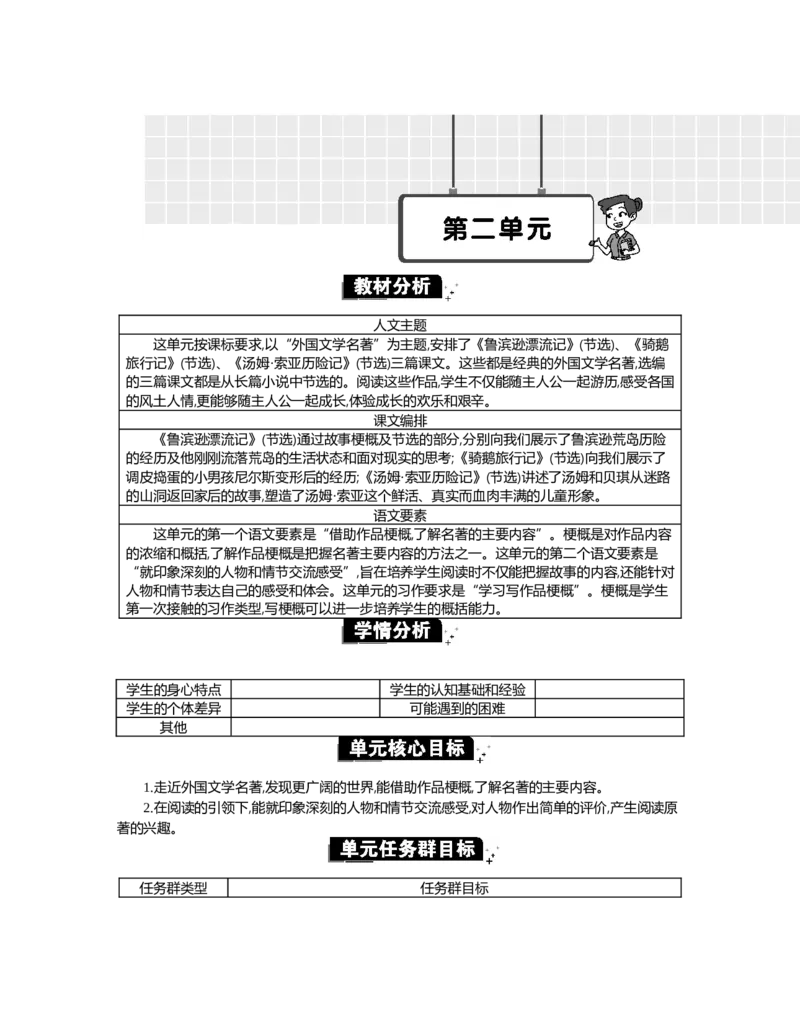 第二单元单元分析_部编人教版6年级下册语文_（赠送）新版-2025年2月六年级下册语文资料(课件+教案)(赠送资料-不需要就不下载)_2.第二单元_单元导引