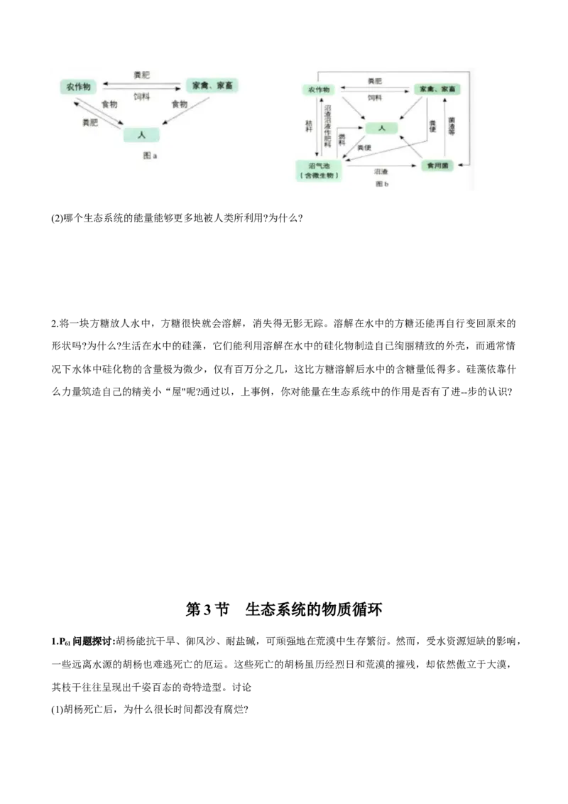 第3章生态系统及其稳定性-查漏补缺2023年高考生物一轮复习教材必背细节与旁栏思考梳理汇总（新教材）（学生版）_新高考复习资料_2023年新高考复习资料_一轮复习