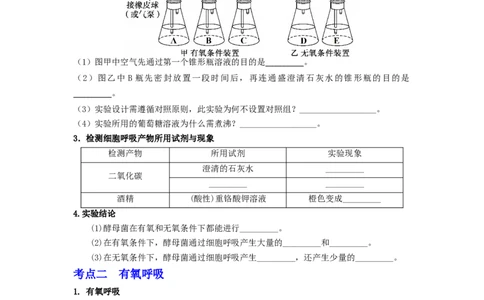 第15讲细胞呼吸的原理和运用-精准备考备战2023年高考生物一轮复习精品讲义（生物学必修1）（原卷版）_通用版（老高考）复习资料_2023年复习资料_一轮复习