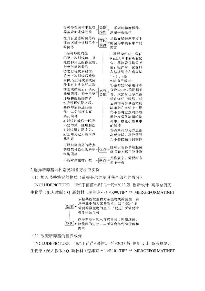 第33讲微生物的培养技术及应用_新高考复习资料_2024年新高考复习资料_一轮复习资料_完2024生物步步高大一轮复习（课件+讲义）_2024年高考生物一轮复习讲义（新人教版）_选择性必修3