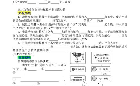 第2章细胞工程（填空版）_2025年新高考资料_专项复习_晨读晚默备战2025年高考生物必背知识清单_第2章细胞工程-晨读晚默备战2025年高考生物必背知识清单