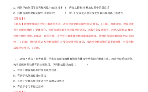 第23练神经调节（解析版）_新高考复习资料_2023年新高考复习资料_一轮复习_2023年高考生物一轮复习小题多维练（新高考专用）