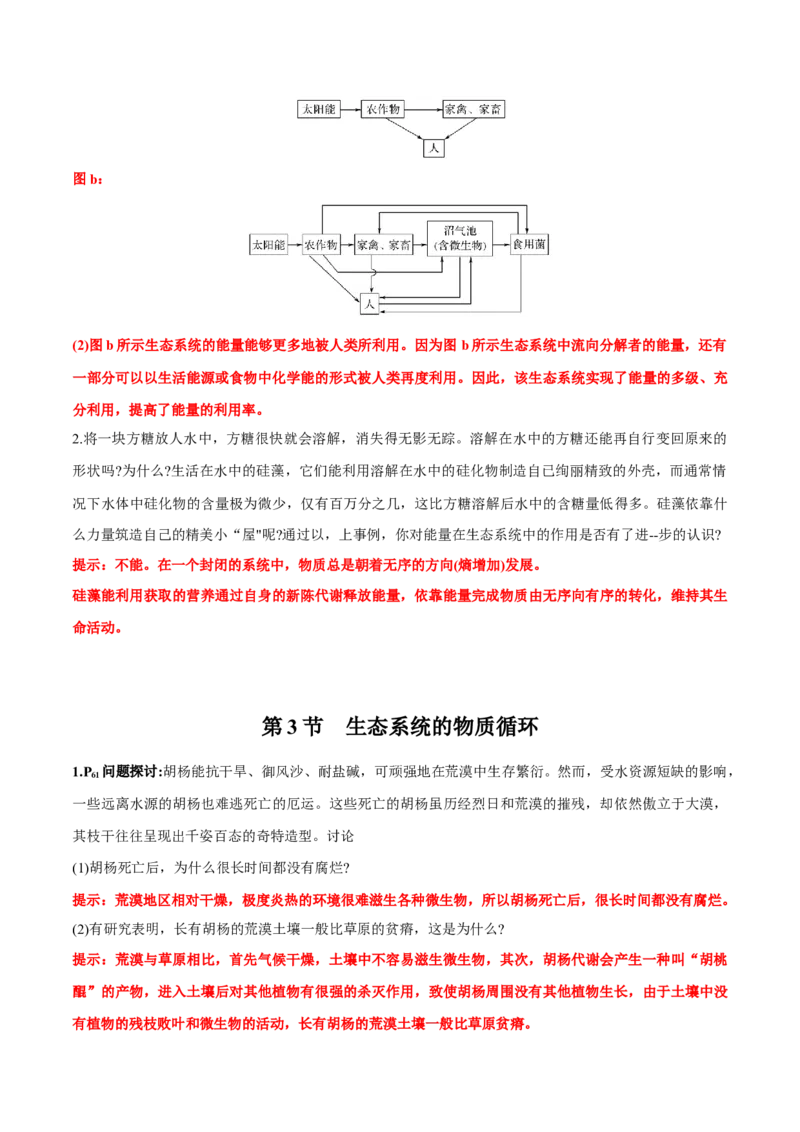 第3章生态系统及其稳定性-查漏补缺2023年高考生物一轮复习教材必背细节与旁栏思考梳理汇总（新教材）（答案版）_新高考复习资料_2023年新高考复习资料_一轮复习