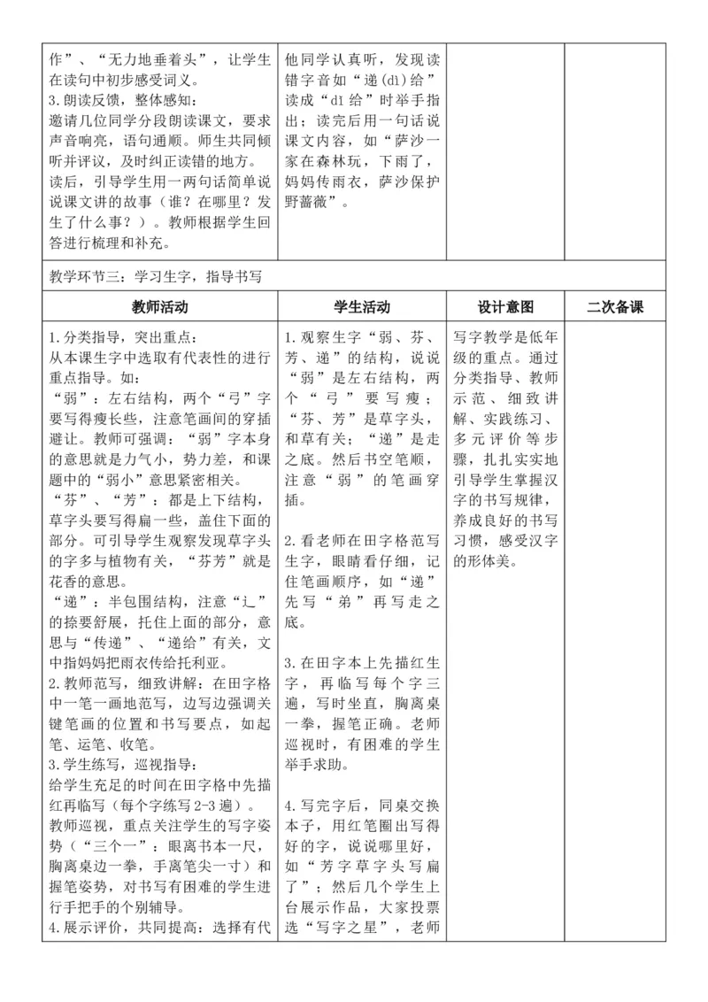 （新教材）2026年春期部编人教版二年级下册语文第2单元核心素养教案（反思有内容）_部编人教版2年级下册语文_2026年春期-2年级下册教案_单元教案