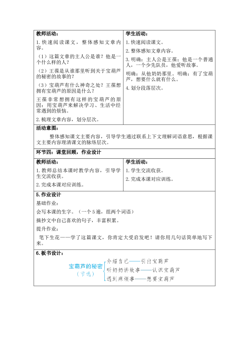 第8单元_部编人教版4年级下册语文_2025年春期分单元教案