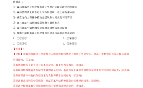 第28练群落及其演替（解析版）_新高考复习资料_2023年新高考复习资料_一轮复习_2023年高考生物一轮复习小题多维练（新高考专用）