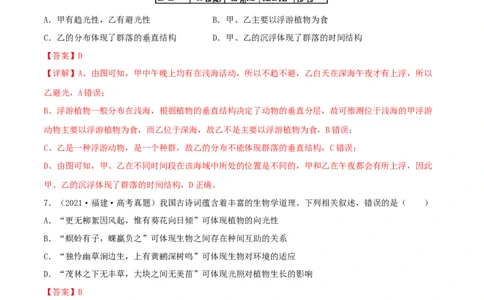 第28练群落及其演替（解析版）_新高考复习资料_2023年新高考复习资料_一轮复习_2023年高考生物一轮复习小题多维练（新高考专用）