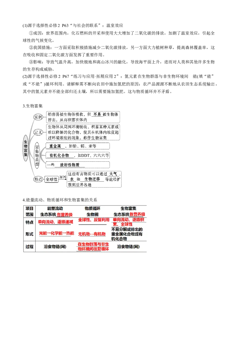 第36讲生态系统的功能（讲义）（学生版）_新高考复习资料_2024年新高考复习资料_一轮复习资料_完2024年高考生物一轮复习讲练测(课件+讲义+练习)（新高考）_讲义+练习