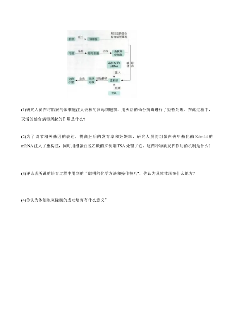 第2章细胞工程-查漏补缺2023年高考生物一轮复习教材必背细节与旁栏思考梳理汇总（新教材）（学生版）_新高考复习资料_2023年新高考复习资料_一轮复习
