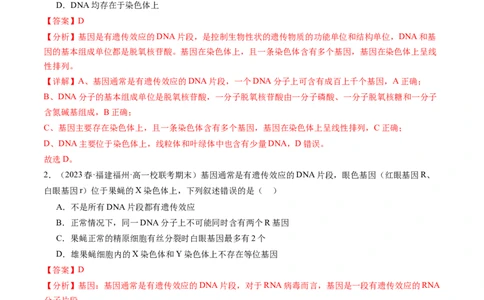 第21讲DNA分子的结构、复制与基因的本质（练习）（解析版）_新高考复习资料_2024年新高考复习资料_一轮复习资料_完2024年高考生物一轮复习讲练测(课件+讲义+练习)（新高考）