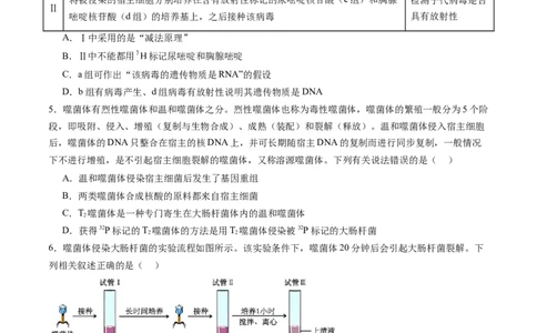 第19讲DNA是主要的遗传物质（练习）（原卷版）_2025年新高考资料_一轮复习_2025年高考生物一轮复习讲练测（新教材新高考）